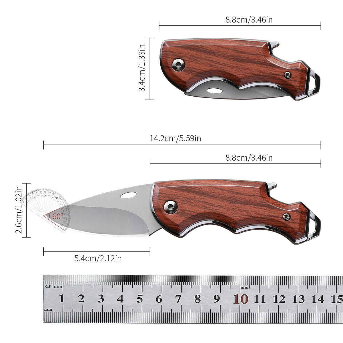 Ręcznie kuty składany nóż do o – Bone Folder Tool recenzja i cena